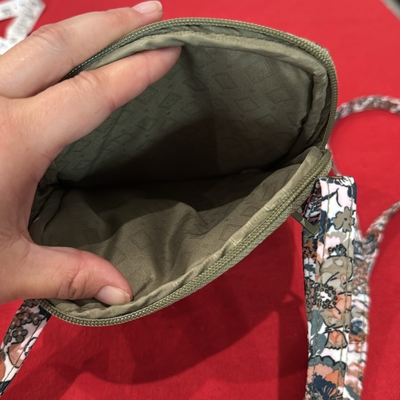 Vera Bradley green and Brown Crossbody Bag with Adjustable Strap - Picture 5 of 7